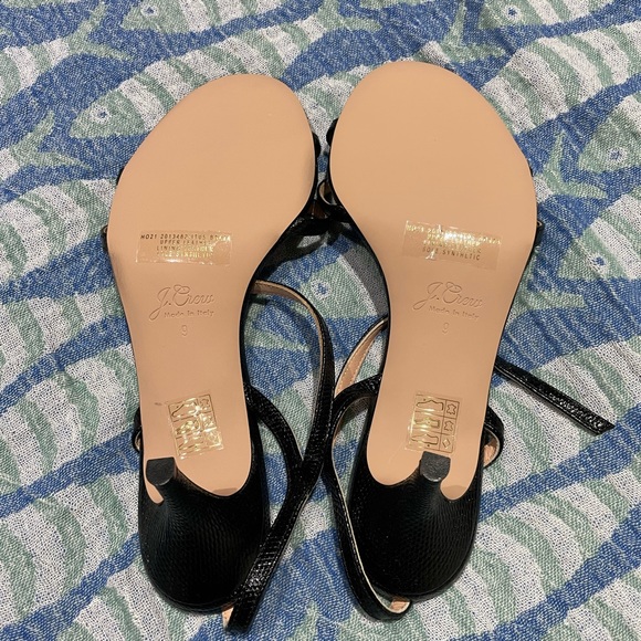 JCrew Strappy kitten-heel leather  upper and lining sandals. - Picture 5 of 8